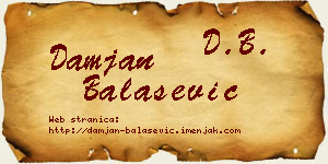 Damjan Balašević vizit kartica